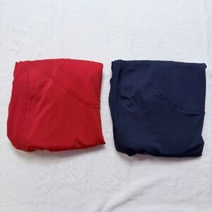 Under Armour HeatGear Compression Shirt Long Sleeve Red Navy Blue XL Lot 2 NWT